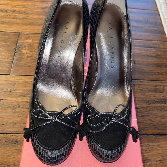 Caligarius black python heels - Picture 2 of 4
